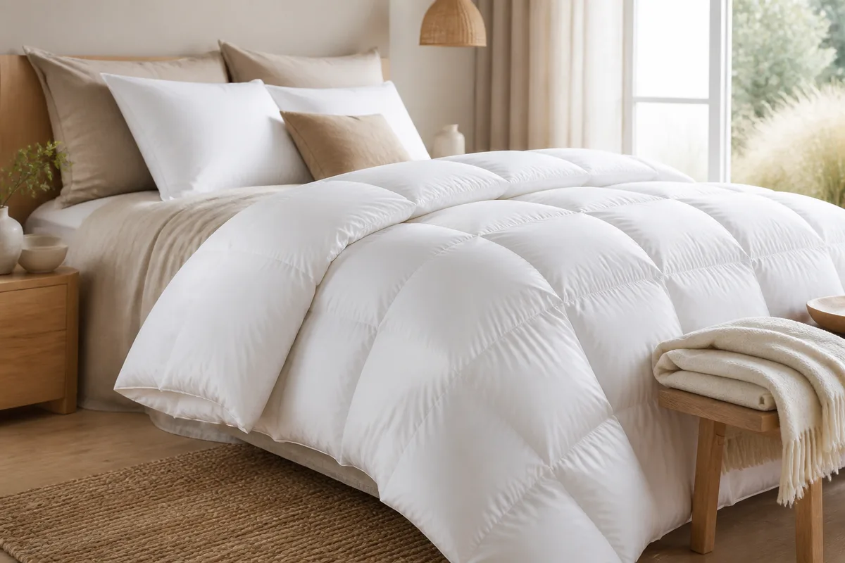 Couette en duvet : chaleur, gonflant et entretien