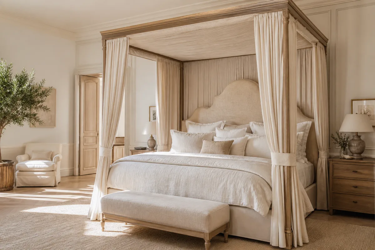 Lit à l'impériale : l'art du couchage majestueux